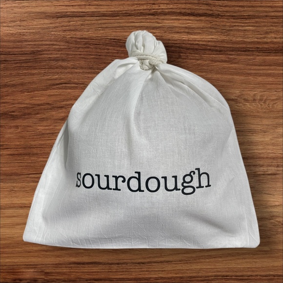 Farmhouse Rustic "Sourdough" Handmade Cotton Linen Bread Bag, Homemade Bread Bag - Picture 4 of 5